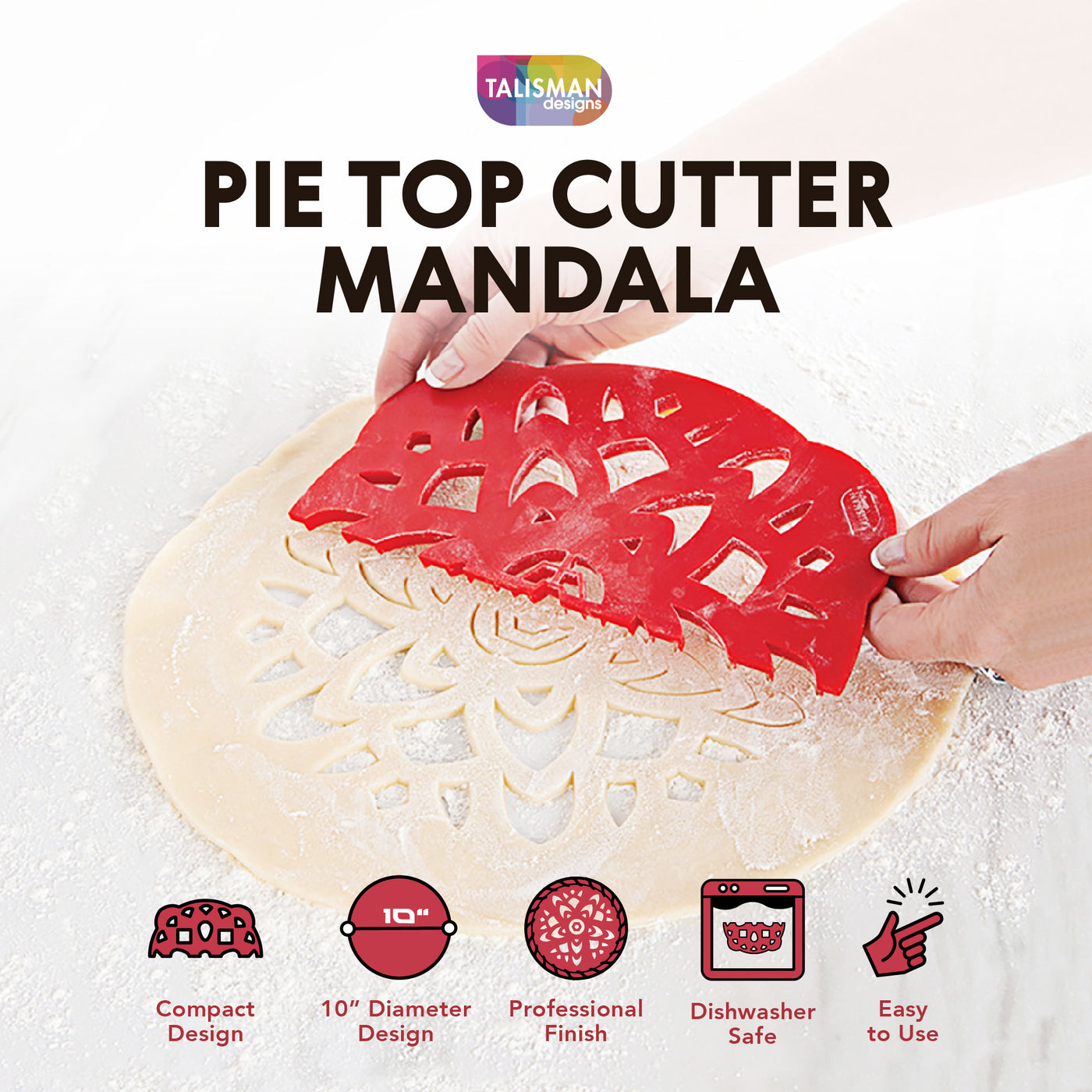 Pie Top Cutter 12 - Lattice & Hearts