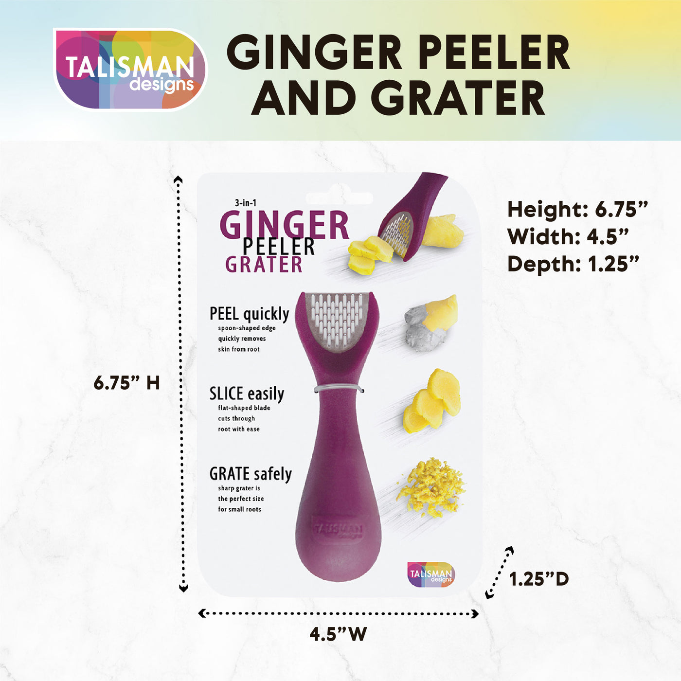 Peel 'n Grate Ginger Peeler + Grater – Chef'n