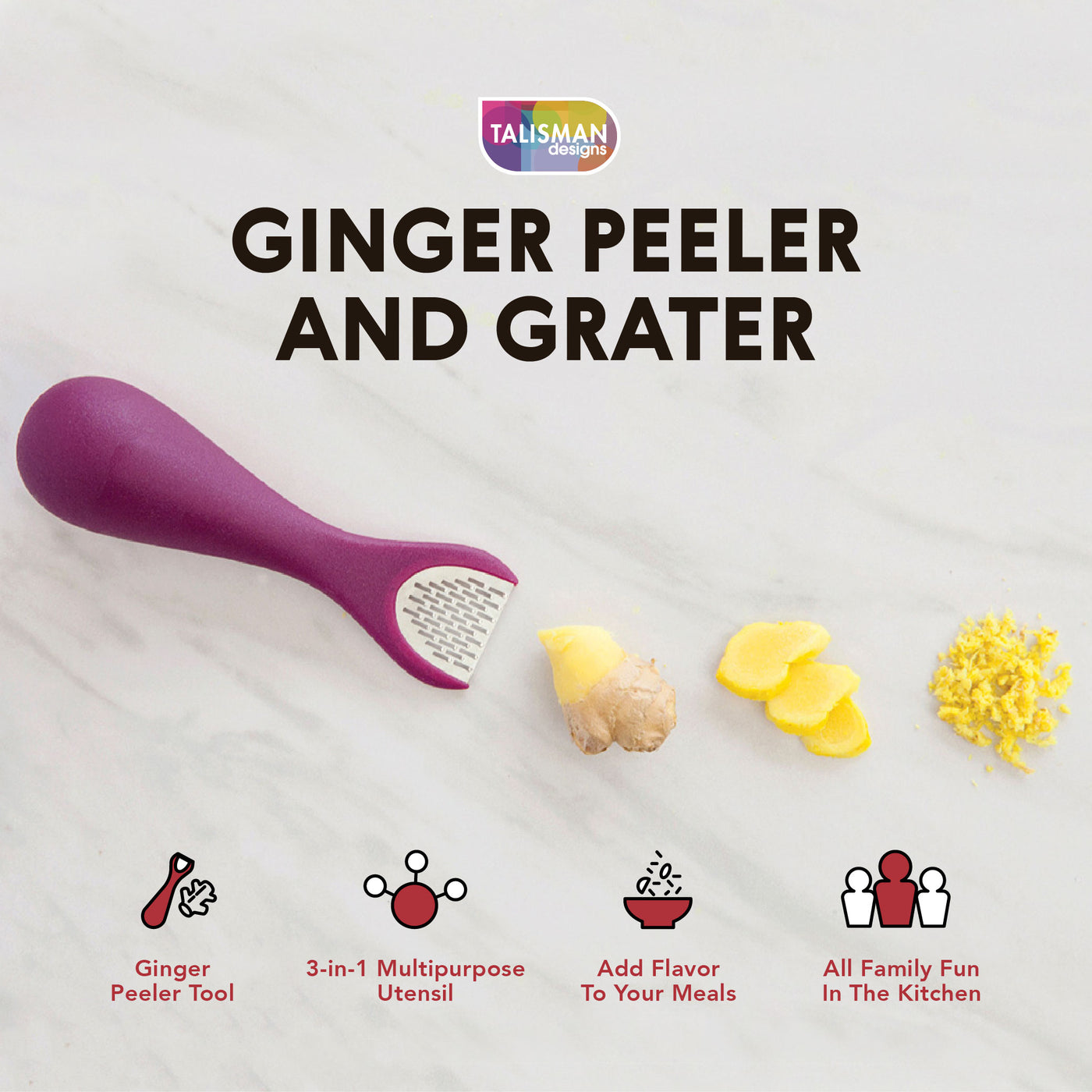 Peel 'n Grate Ginger Peeler + Grater – Chef'n