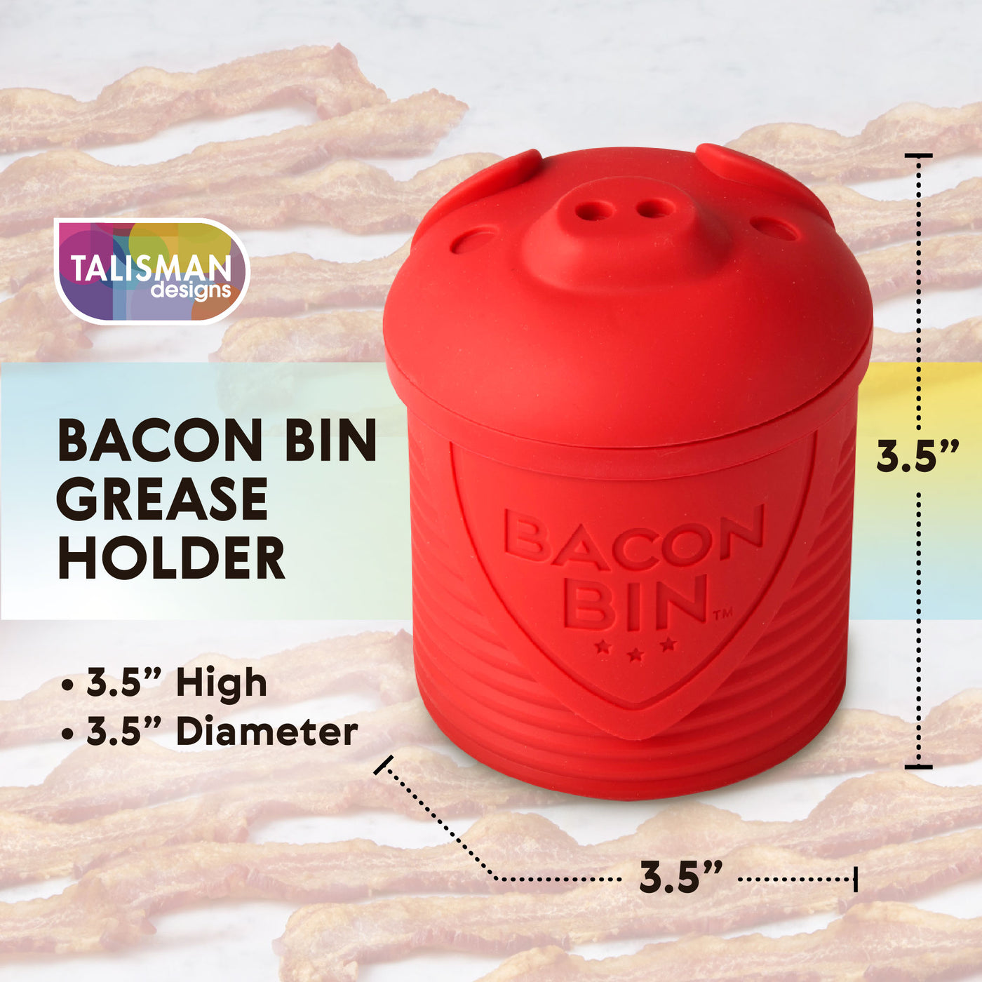 Bacon Bin Silicone Bacon Grease Keeper w Strainer – Marmalade