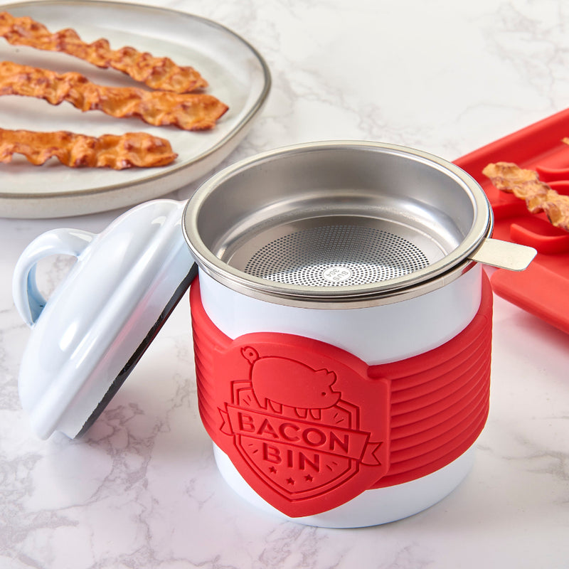 Metal Bacon Bin Grease Holder